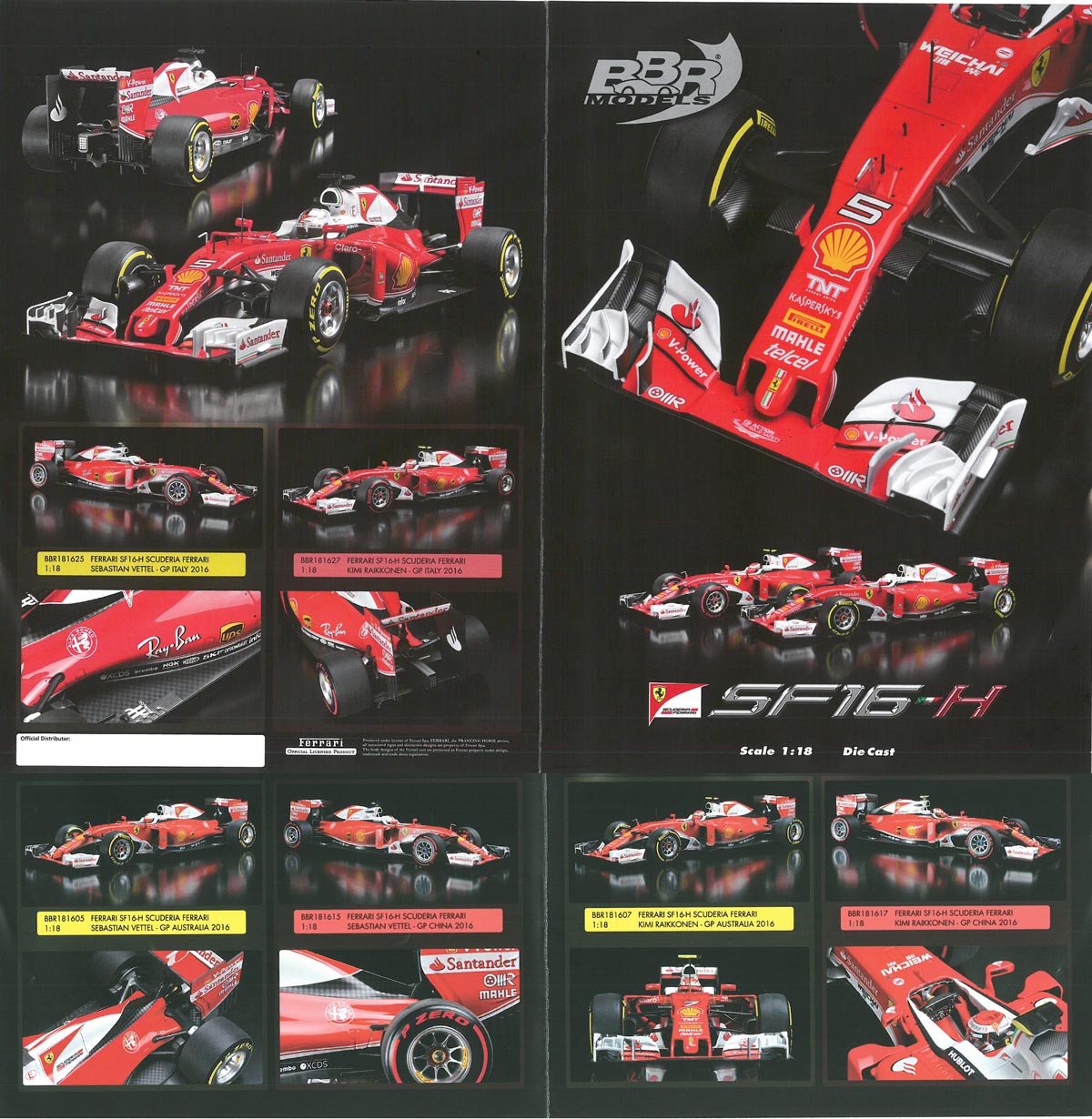 Ferrari SF16-H Scuderia Ferrari Kimi Raikkonen GP China 2016 F1 Formula 1 1:18